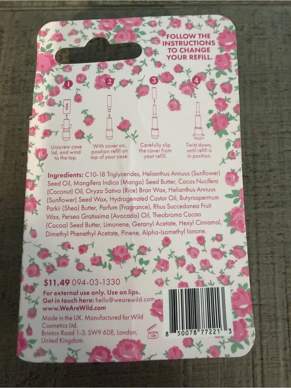 LoveShackFancy x Target x Wild Refillable Lip Balm & Case - Summer Berries